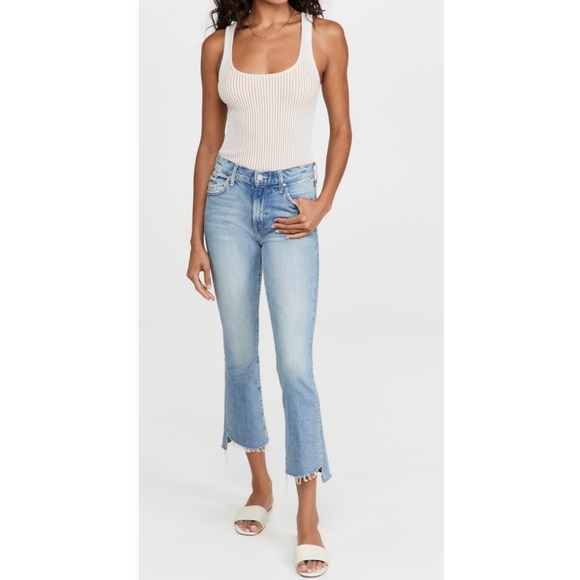 MotherThe Insider Crop Step Fray Jeans in I Confess Size 29 FLAWED